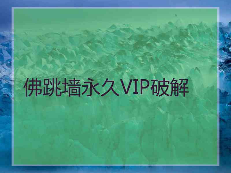 佛跳墙永久VIP破解