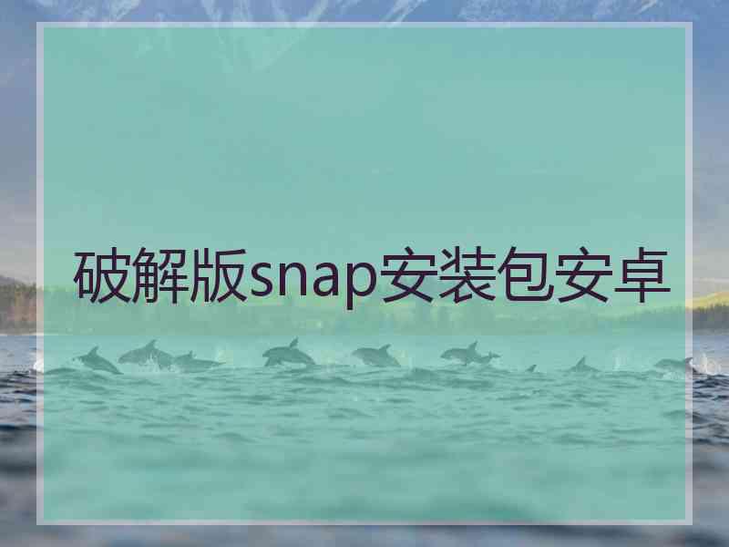 破解版snap安装包安卓