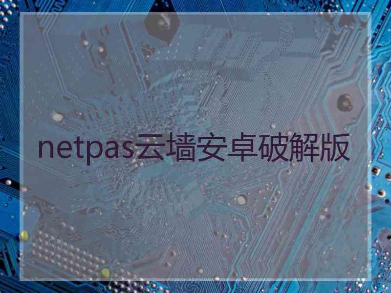 netpas云墙安卓破解版