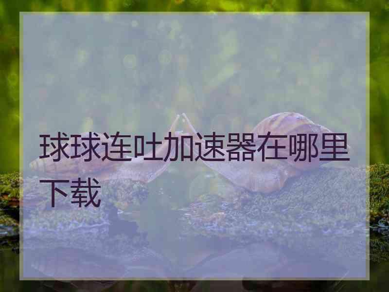 球球连吐加速器在哪里下载