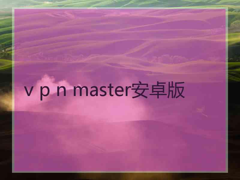 v p n master安卓版