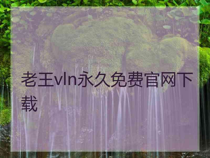 老王vln永久免费官网下载