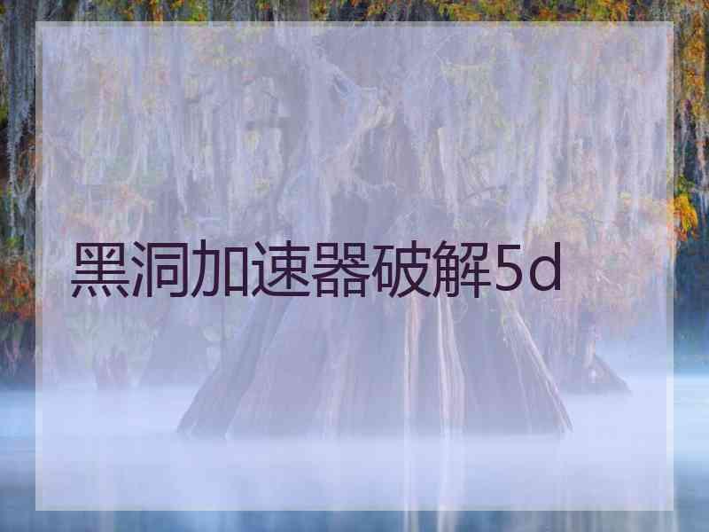 黑洞加速器破解5d