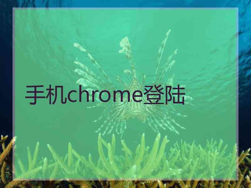 手机chrome登陆