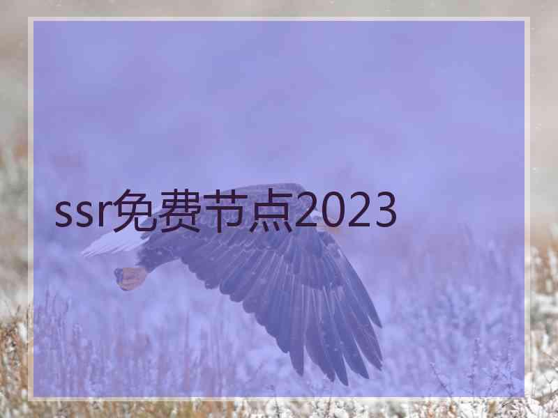 ssr免费节点2023