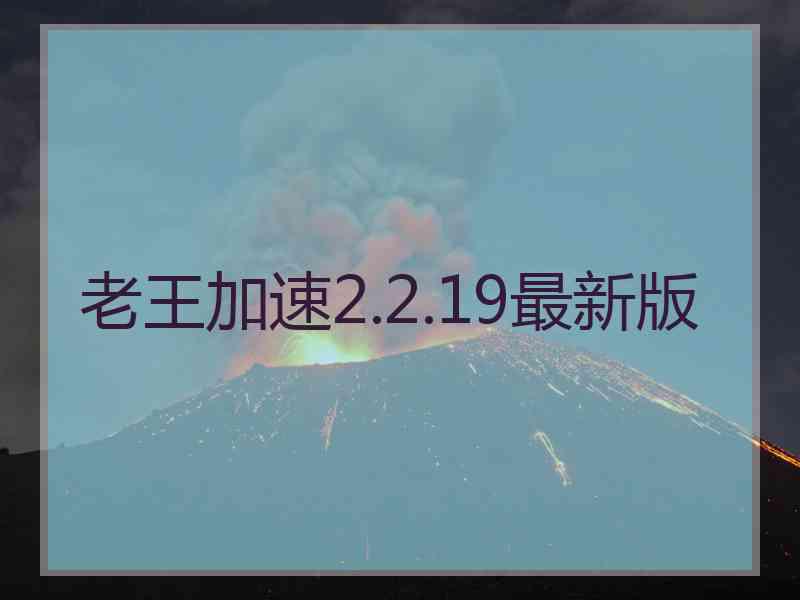 老王加速2.2.19最新版