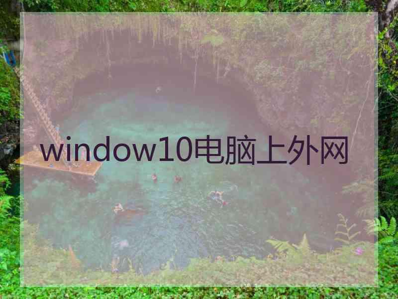 window10电脑上外网