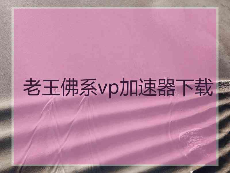 老王佛系vp加速器下载