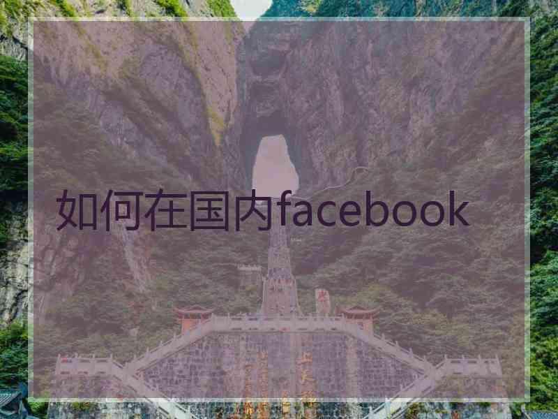 如何在国内facebook