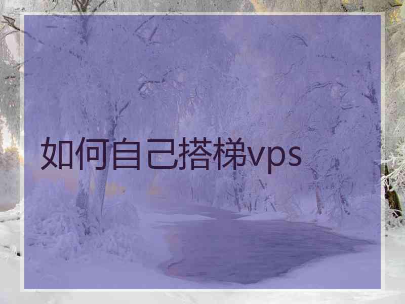 如何自己搭梯vps