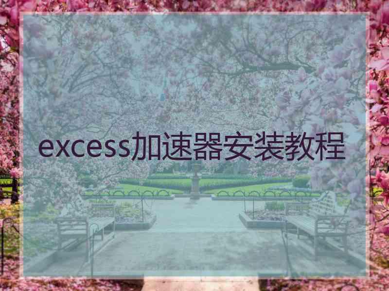 excess加速器安装教程