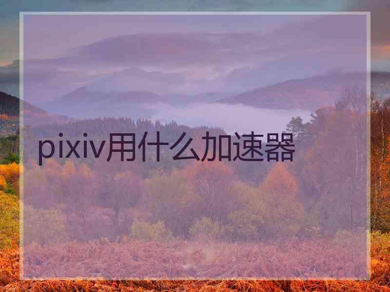 pixiv用什么加速器