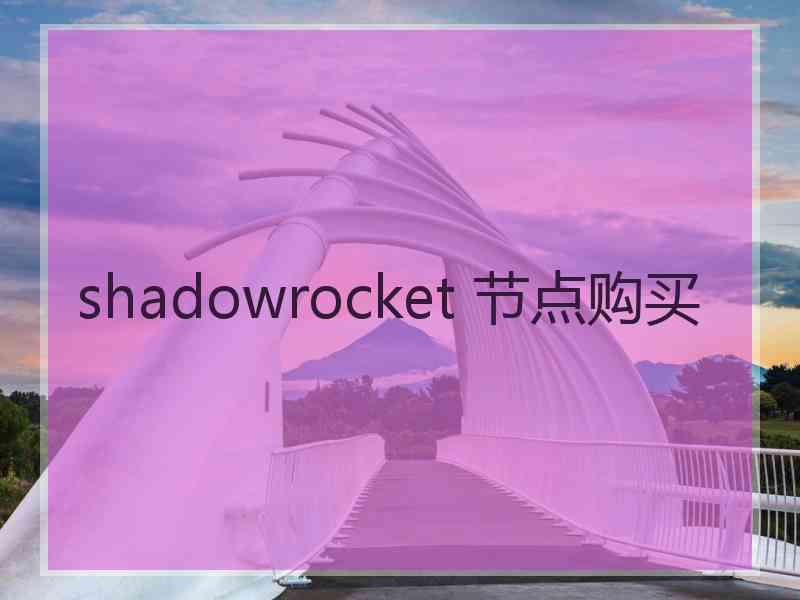 shadowrocket 节点购买