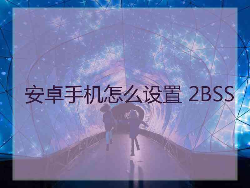 安卓手机怎么设置 2BSS