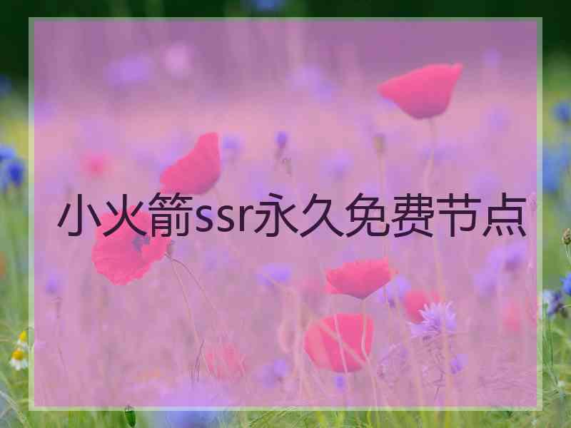 小火箭ssr永久免费节点