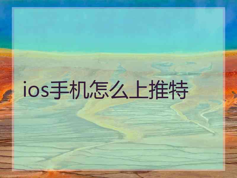 ios手机怎么上推特