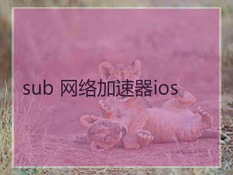 sub 网络加速器ios