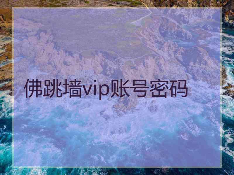 佛跳墙vip账号密码