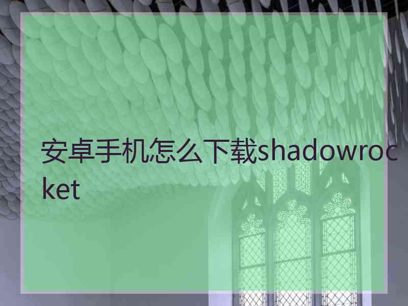 安卓手机怎么下载shadowrocket