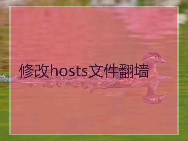 修改hosts文件翻墙