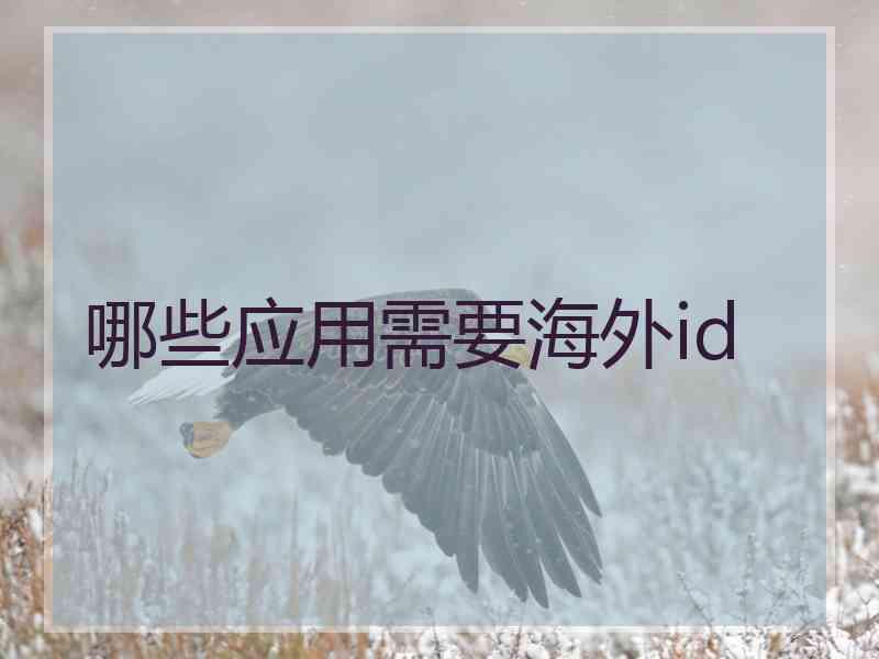 哪些应用需要海外id