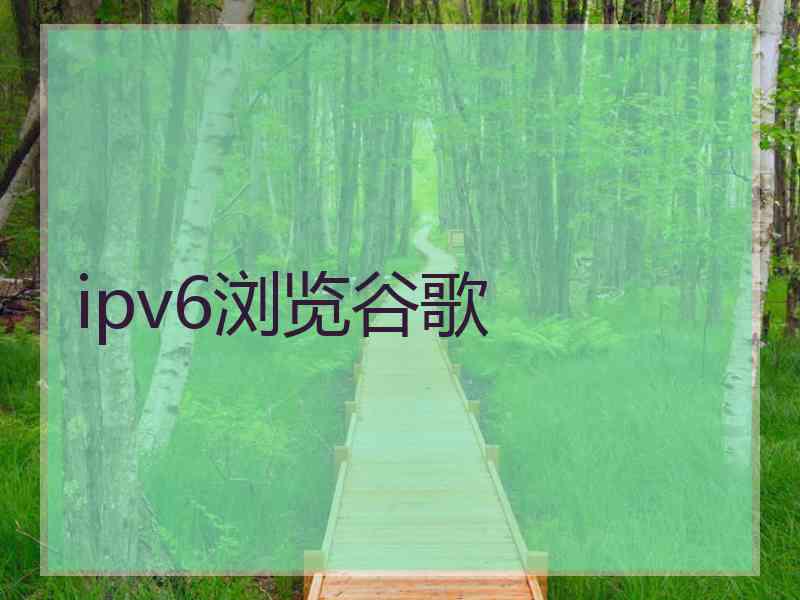 ipv6浏览谷歌